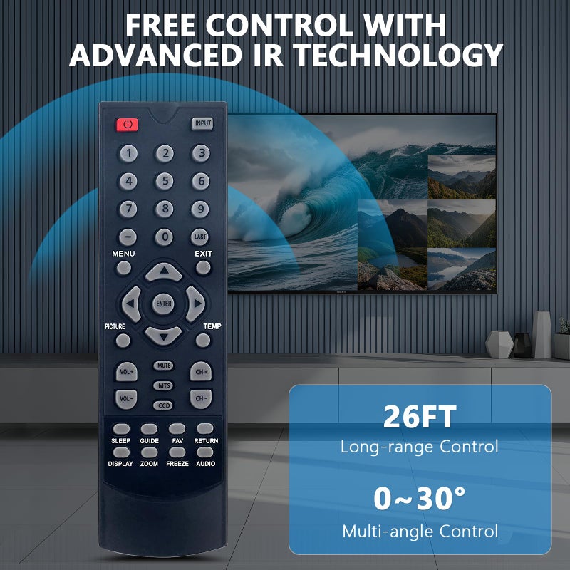 Beyution LD50RM Replacement Remote Control Fit for APEX LCD LED TV LE1912 LD2D8RM LE1912D LE2412 LE2412D LE3212D LE2312 LE2612D LE1910 LE241 RTLD50RM - Image 4